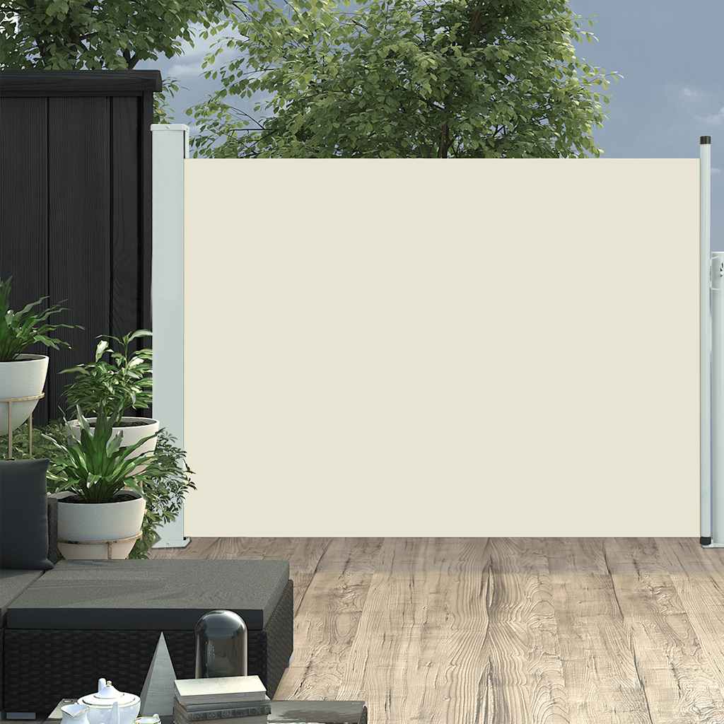 Écran de jardin vidaxl extensible 100x500 cm crème