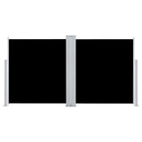 Pare-brise vidaxl extensible 100x600 cm noir
