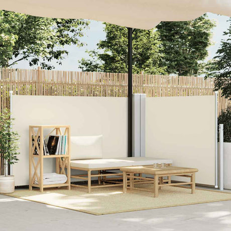 Pare-brise Vidaxl extensible 120x600 cm crème