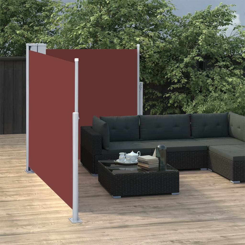 Vidaxl windscherm uittrekbaar 120x600 cm bruin