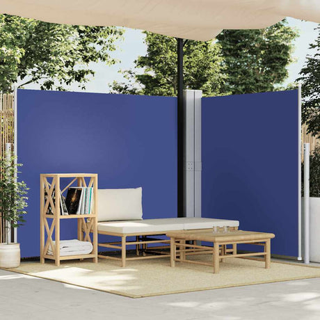 Pare-brise Vidaxl extensible 160x600 cm bleu