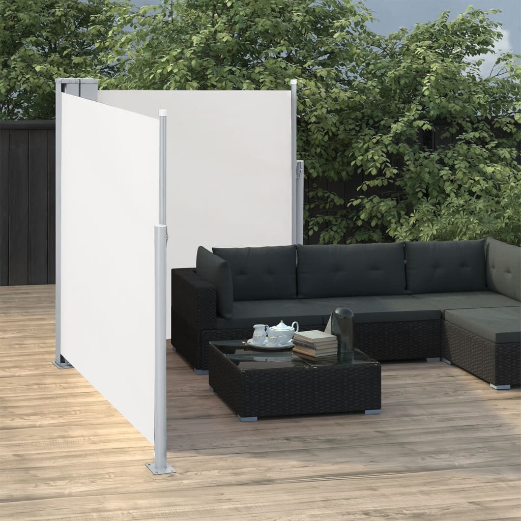 Vidaxl haveskærm Udvidelig dobbelt 170x600 cm creme