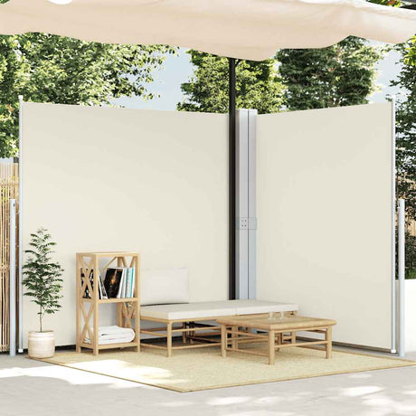 Écran de jardin vidaxl extensible double 170x600 cm crème