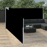 Pare-brise vidaxl extensible 100x1000 cm noir