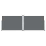 Pare-brise vidaxl extensible 120x1000 cm anthracite