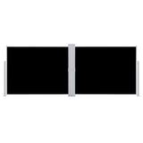 Pare-brise vidaxl extensible 140x1000 cm noir