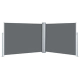 Pare-brise vidaxl extensible 140x1000 cm anthracite