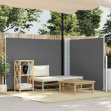 Pare-brise vidaxl extensible 140x1000 cm anthracite
