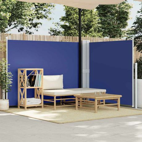 Pare-brise Vidaxl extensible 140x1000 cm bleu