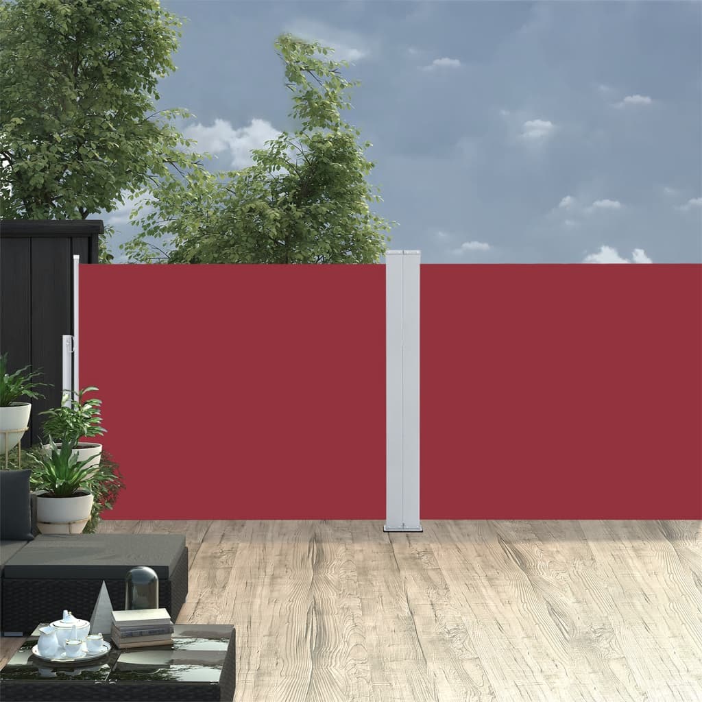 Pare-brise Vidaxl extensible 140x1000 cm rouge