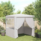 Tente de fête vidaxl avec murs latéraux professionnels 90 g m² 2x2 m blanc