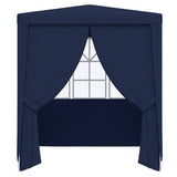 Tente de fête vidaxl avec murs latéraux professionnels 90 g m² 2x2 m bleu