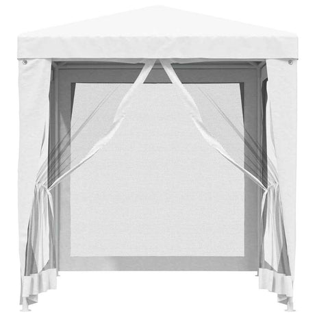 Tente de fête vidaxl avec 4 murs latéraux en mailles 2x2 m blanc
