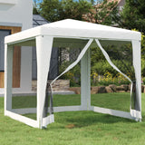 Tenda da festa Vidaxl con pareti laterali a 4 mesh 2,5x2,5 m bianche