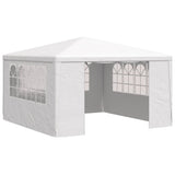 Tente de fête vidaxl avec murs latéraux professionnels 90 g m² 4x4 m blanc