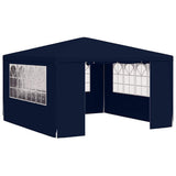 Tente de fête vidaxl avec murs latéraux professionnels 90 g m² 4x4 m bleu