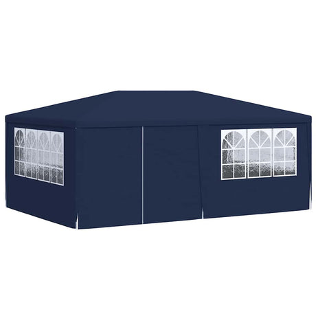 Tente de fête vidaxl avec murs latéraux professionnels 90 g m² 4x6 m bleu