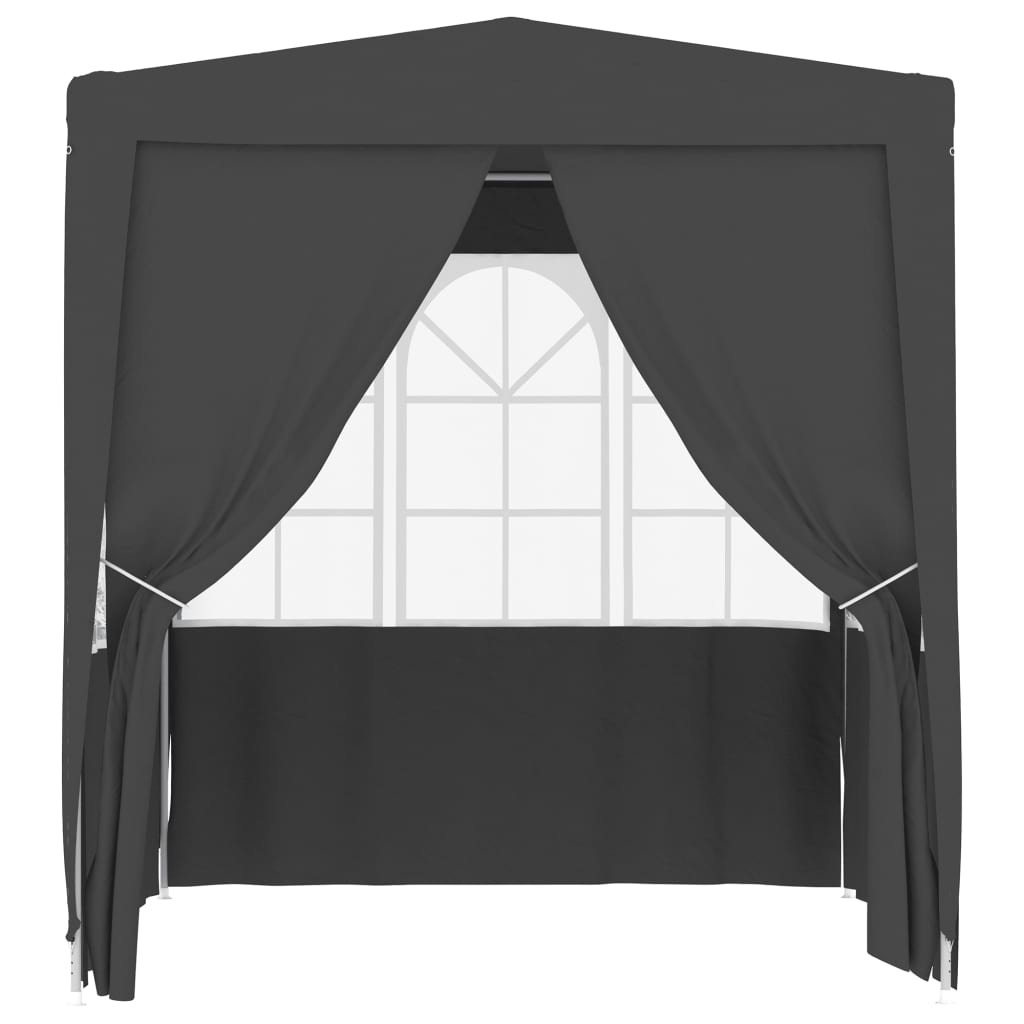 Tente de fête Vidaxl avec murs latéraux professionnels 90 g m² 2x2 m anthracite