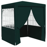 Tente de fête Vidaxl avec murs latéraux professionnels 90 g m² 2x2 m vert