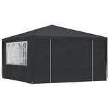 Tente de fête vidaxl avec murs latéraux professionnels 90 g m² 4x4 m anthracite