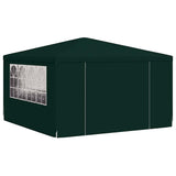 Tente de fête Vidaxl avec murs latéraux professionnels 90 g m² 4x4 m vert
