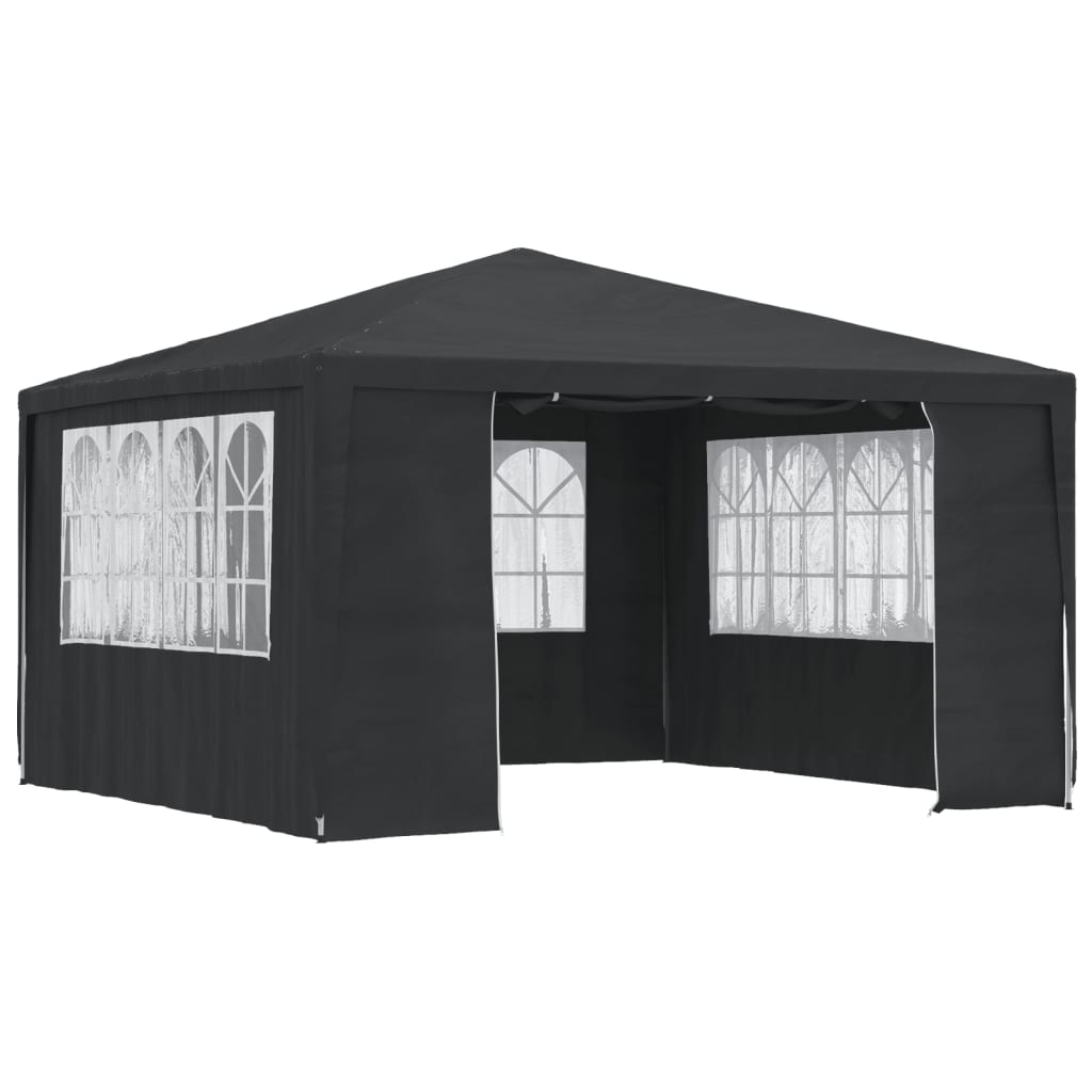 Vidaxl Party Tent med sidevegg profesjonell 90 g m² 4x4 m grønn