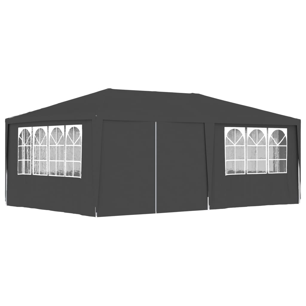 Tente de fête Vidaxl avec murs latéraux professionnels 90 g m² 4x6 m anthracite