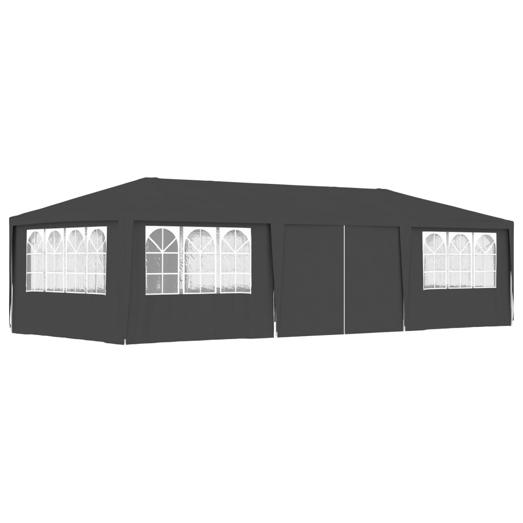 Tente de fête Vidaxl avec murs latéraux professionnels 90 g m² 4x9 m anthracite