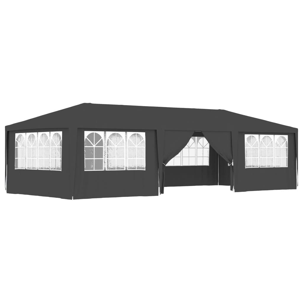 Tente de fête Vidaxl avec murs latéraux professionnels 90 g m² 4x9 m anthracite