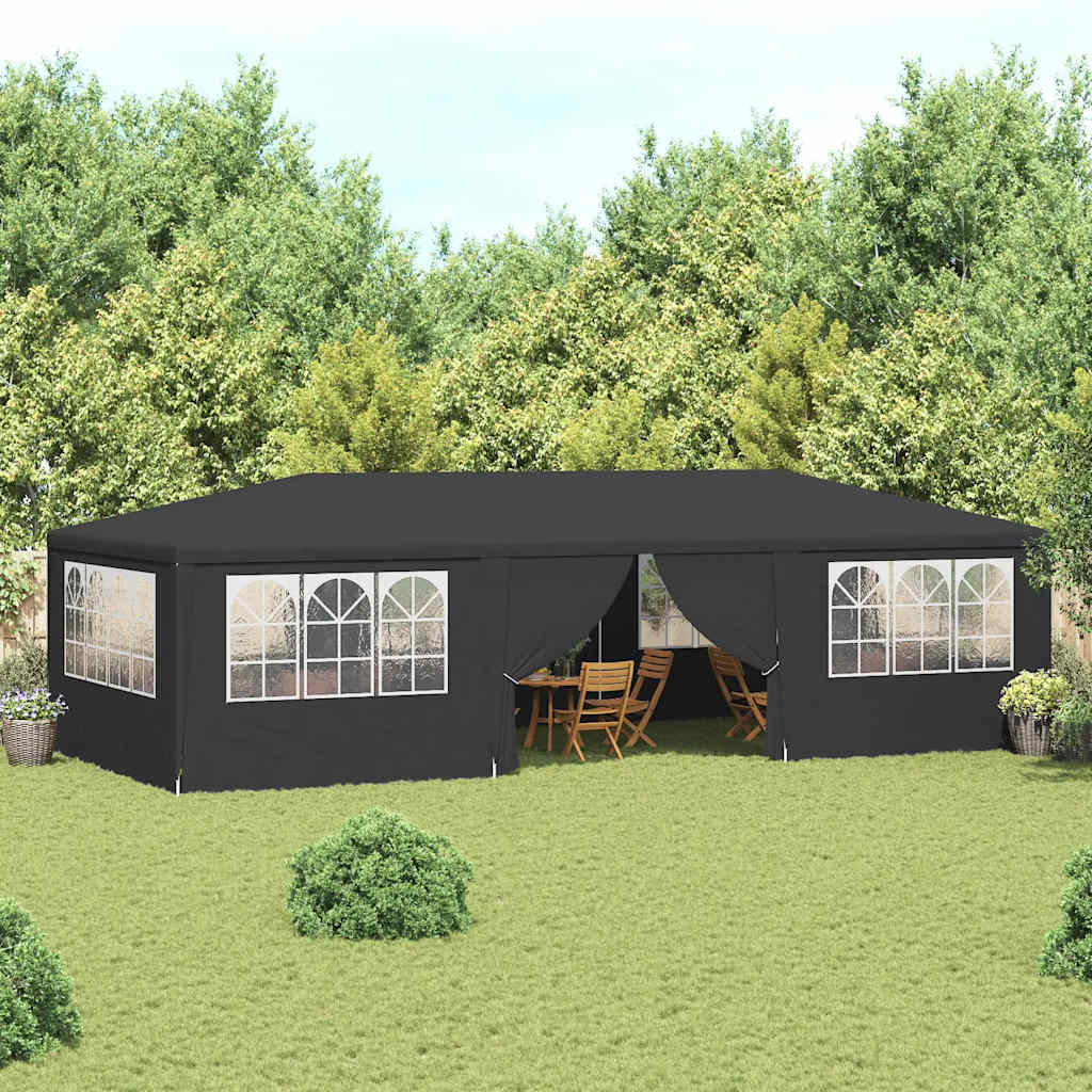 Tente de fête Vidaxl avec murs latéraux professionnels 90 g m² 4x9 m anthracite