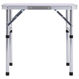 Table de camping vidaxl pliable 60x45 cm en aluminium blanc