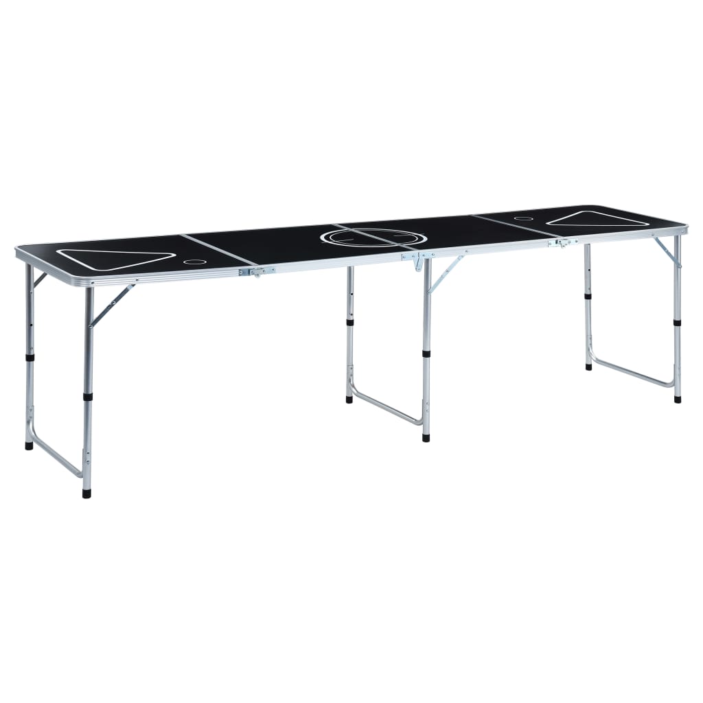 Vidaxl Bier -Pong -Tisch faltbar 240 cm schwarz