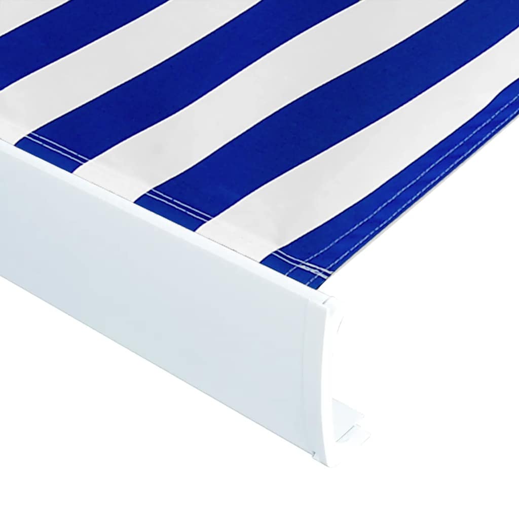 Vidaxl luifeldoek 350x250 cm canvas blauw en wit