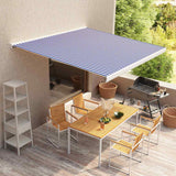 Toile de store Vidaxx 450x300 cm toile bleu et blanc