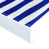 Vidaxl luifeldoek 500x300 cm canvas blauw en wit