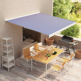 Toile de store Vidaxx 500x300 cm toile bleu et blanc