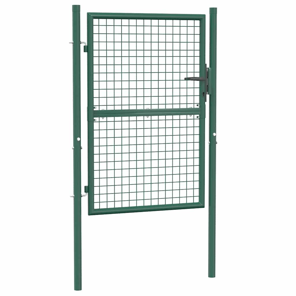 Vidaxl poort 100x125 cm staal groen