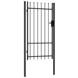 Port vidaxl avec dessus pointu seulement 1x1,75 m en noir en noir