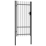 Port vidaxl avec dessus pointu seulement 1x2 m en noir en noir