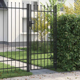 Port vidaxl avec dessus pointu seulement 1x2 m en noir en noir