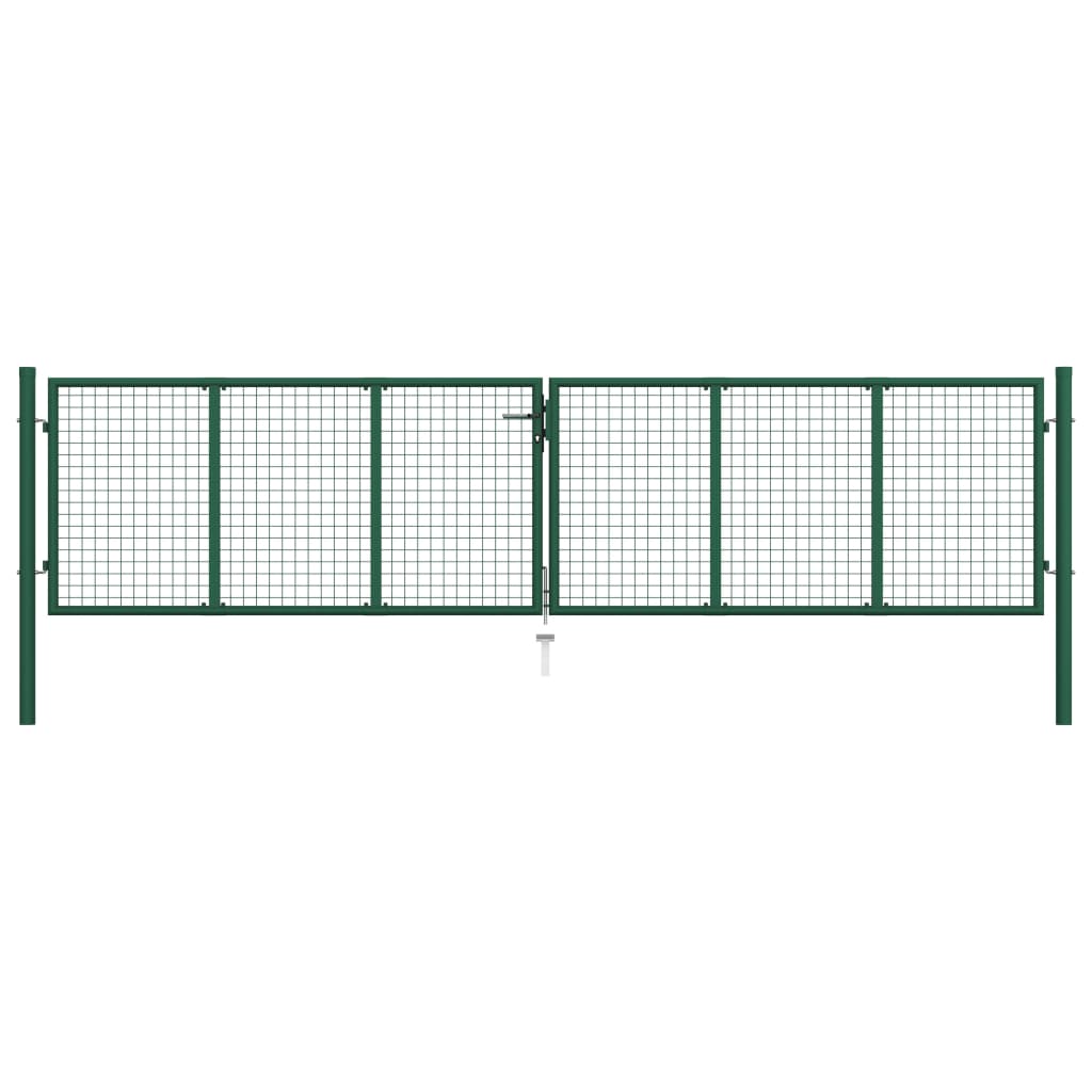 Vidaxl Gaaspoort 390x75 cm steel green