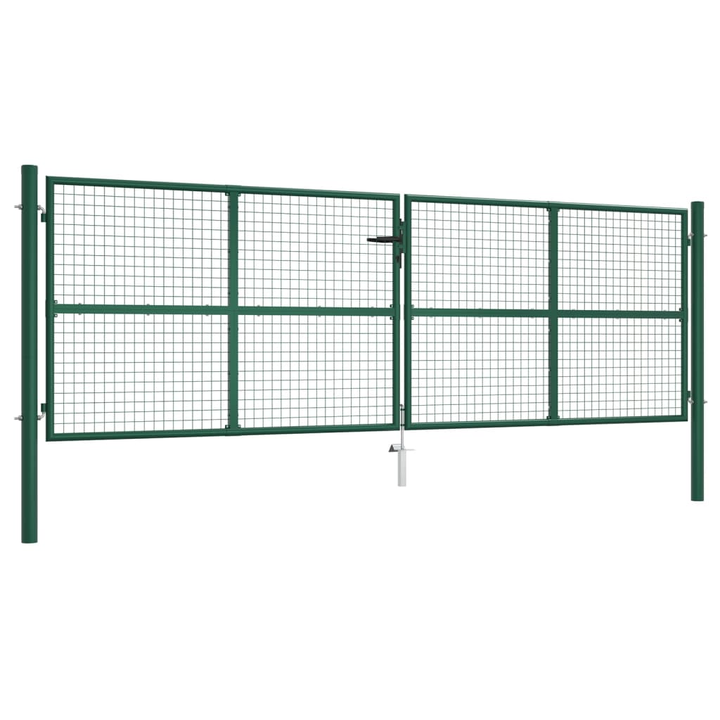 Vidaxl Gaaspoort 390x125 cm steel green