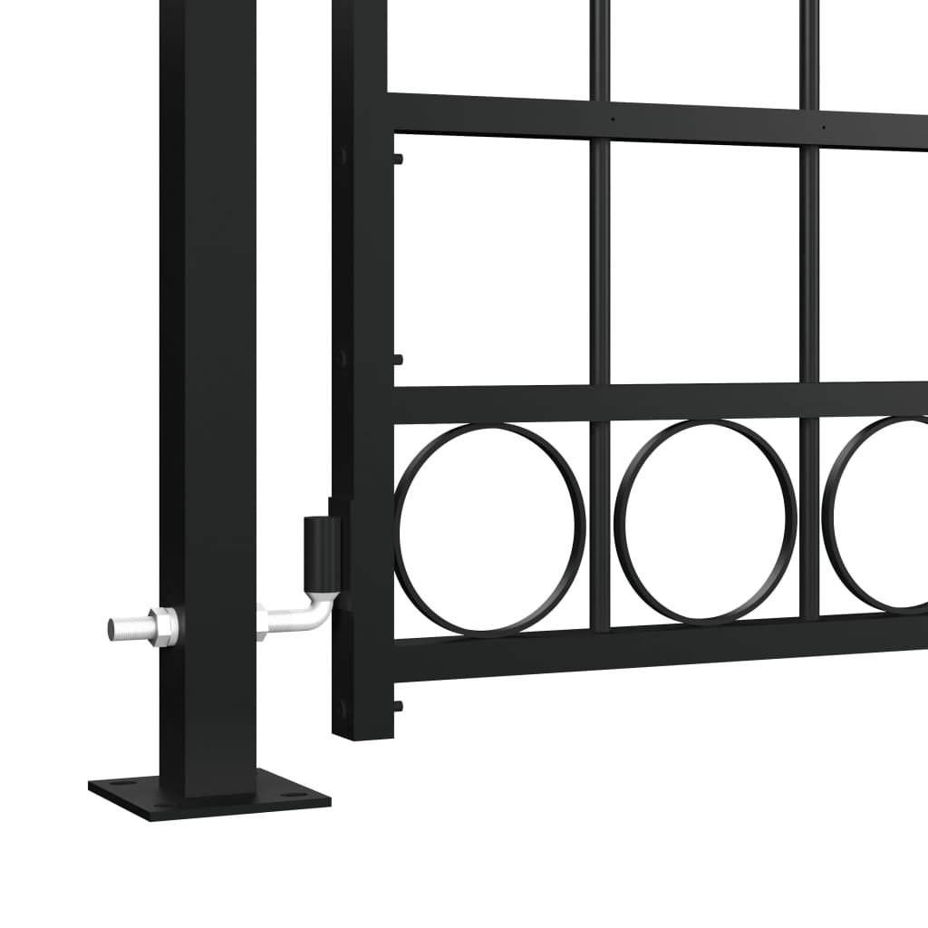 Vidaxl Port mat kromme Top an 2 Posts 105x204 cm schwaarz