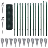 Vidaxl Hek 25x1.7 m Steel Green