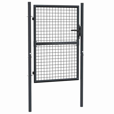Vidaxl Gaaspoort 100x175 cm Gray en acier galvanisé
