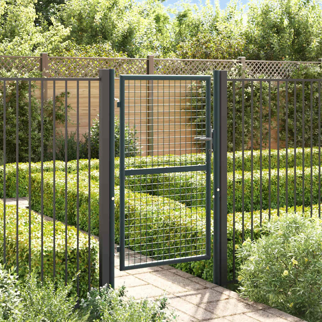 Vidaxl Gaaspoort 100x200 cm Galvanized steel gray