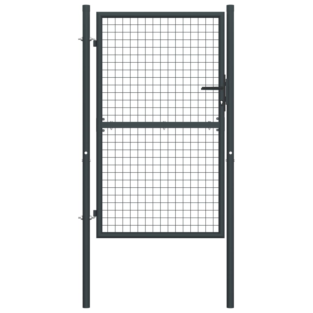 Vidaxl Gaaspoort 100x250 cm Galvanized steel gray