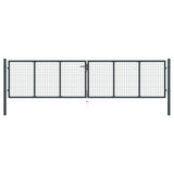 Vidaxl Gaaspoort 400x125 cm galvaniseret stålgrå