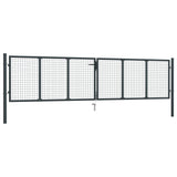 Vidaxl Gaschaport 400x125 cm galvaniséiert Stol Grey