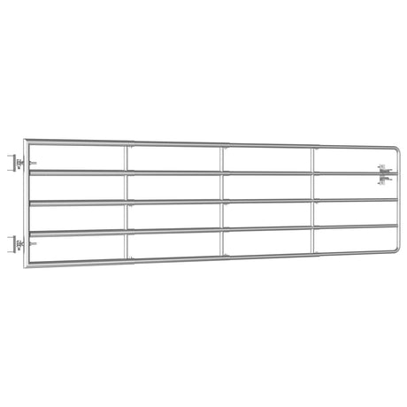 Port vidaxl avec 5 tiges (115-300) x90 cm en acier argenté couleur